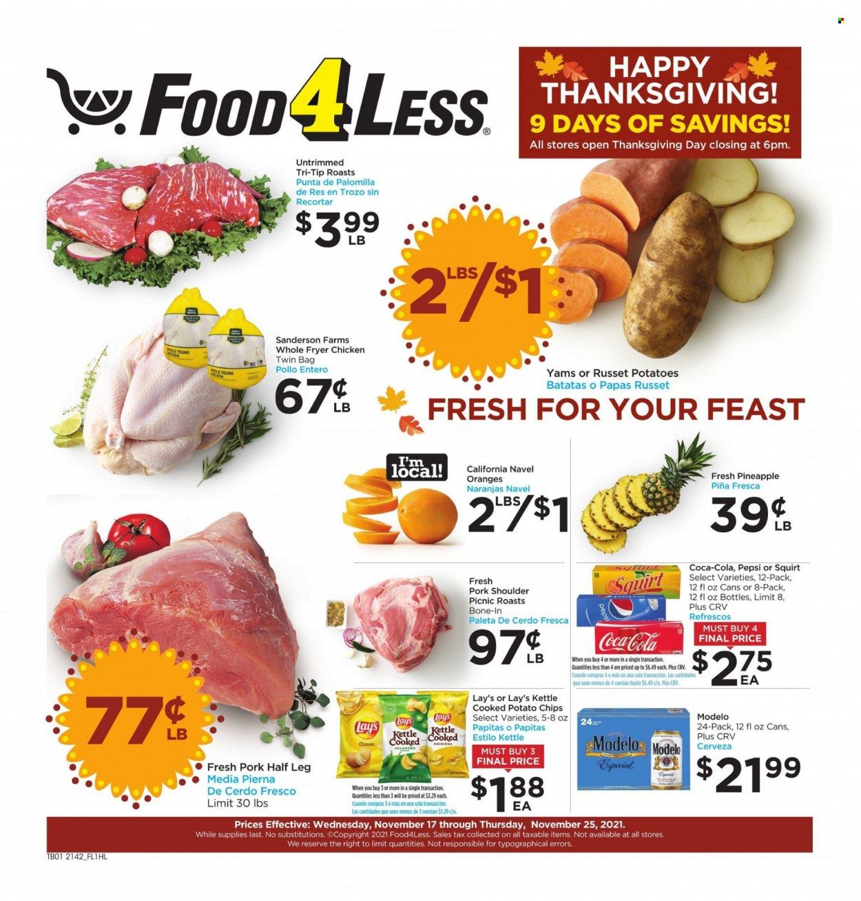Food 4 Less (CA) Weekly Ad Flyer November 16 to November 23