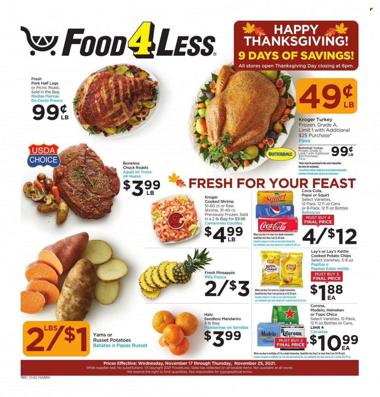 Food 4 Less (IL) Weekly Ad Flyer November 16 to November 23