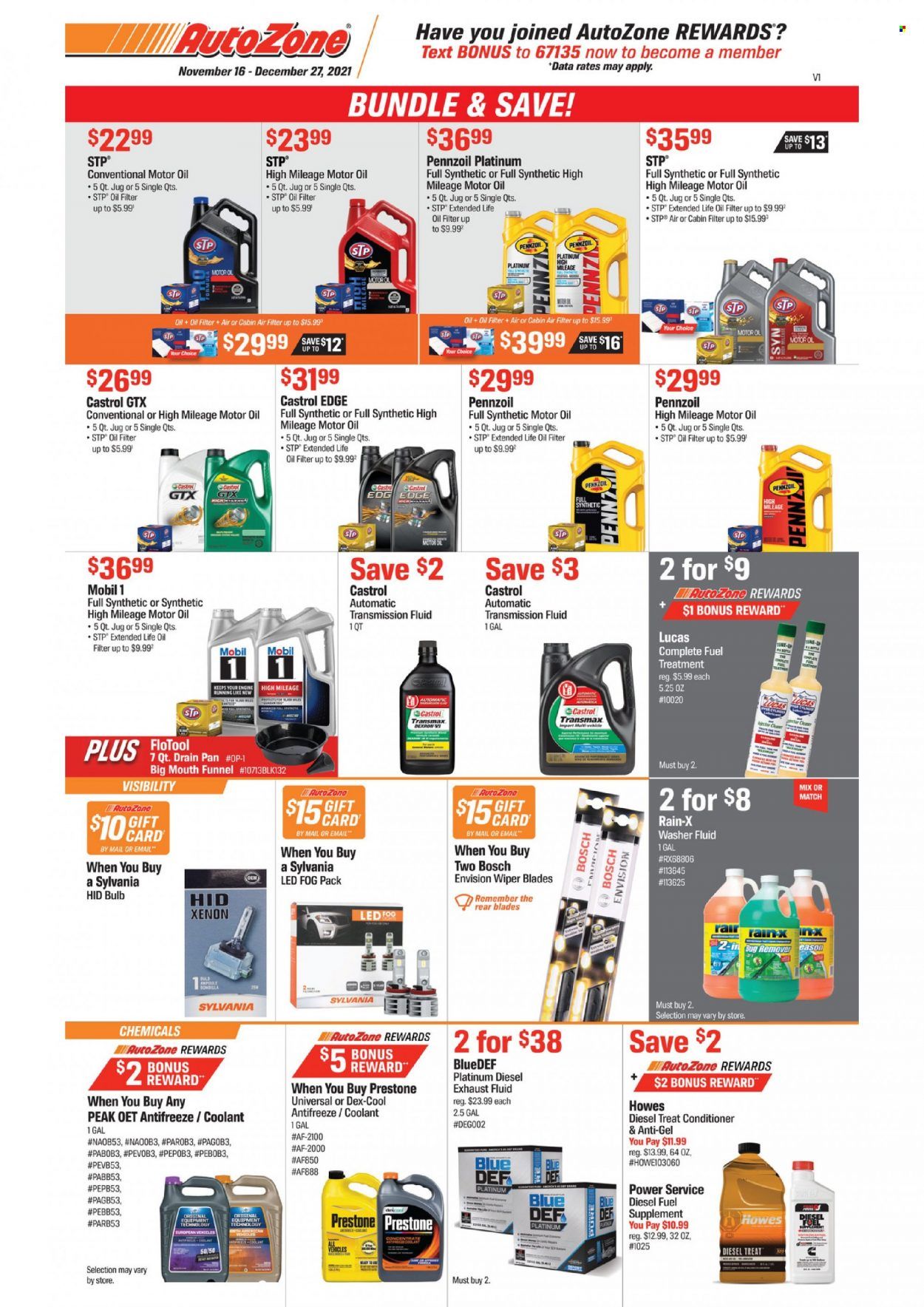 Autozone Weekly Ad Flyer November 16 to November 23
