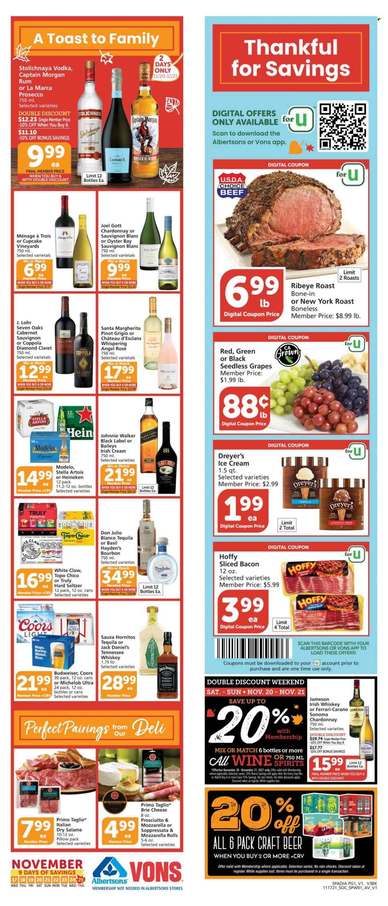 Albertsons (CA, ID, LA, MT, OR, TX, WA) Weekly Ad Flyer November 16 to November 23