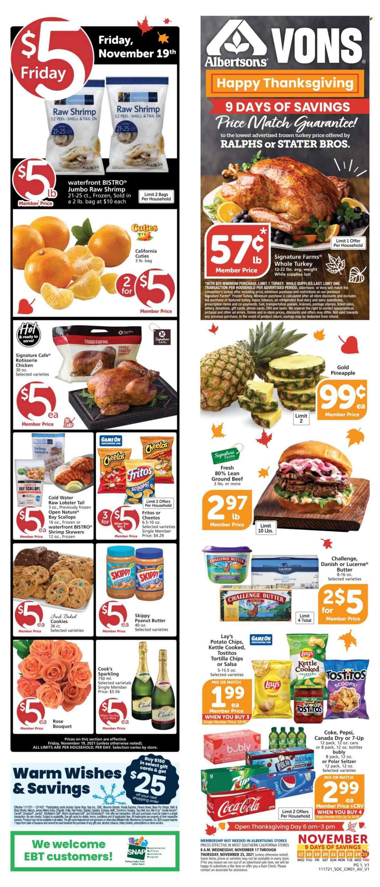 Albertsons (CA, ID, LA, MT, OR, TX, WA) Weekly Ad Flyer November 16 to November 23