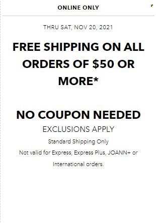JOANN Weekly Ad Flyer November 16 to November 23