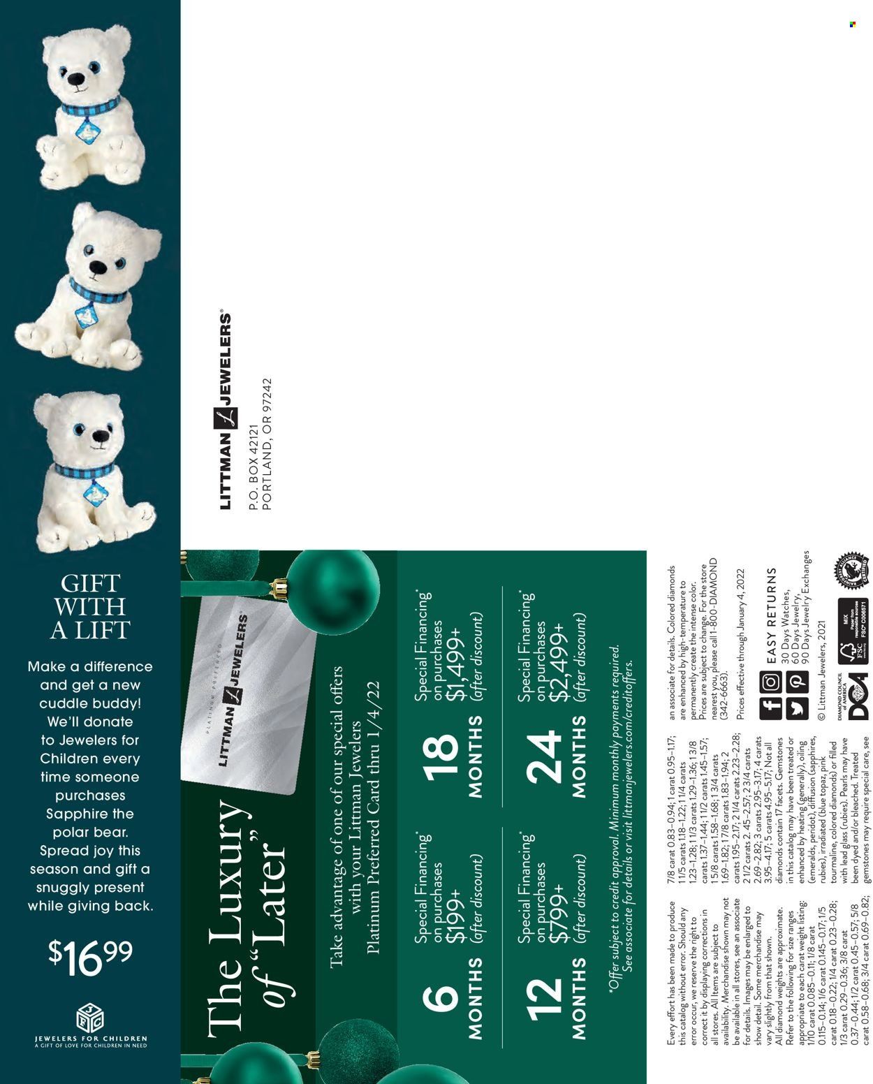 Littman Jewelers (AL, DE, FL, MD, NJ, NY, PA, WV) Weekly Ad Flyer November 17 to November 24