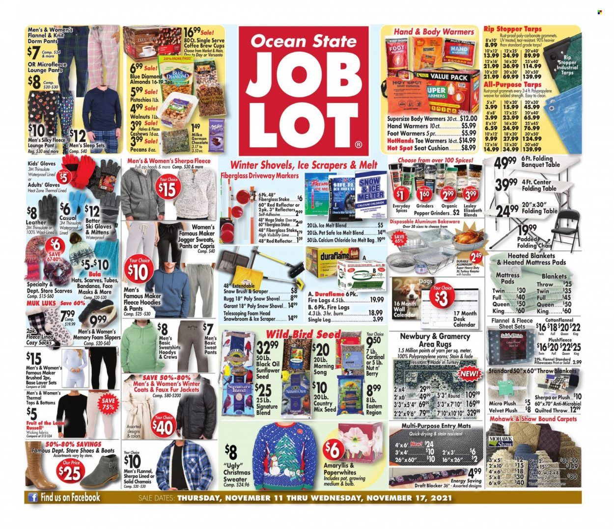Ocean State Job Lot (CT, MA, ME, NH, NJ, NY, RI) Weekly Ad Flyer November 17 to November 24