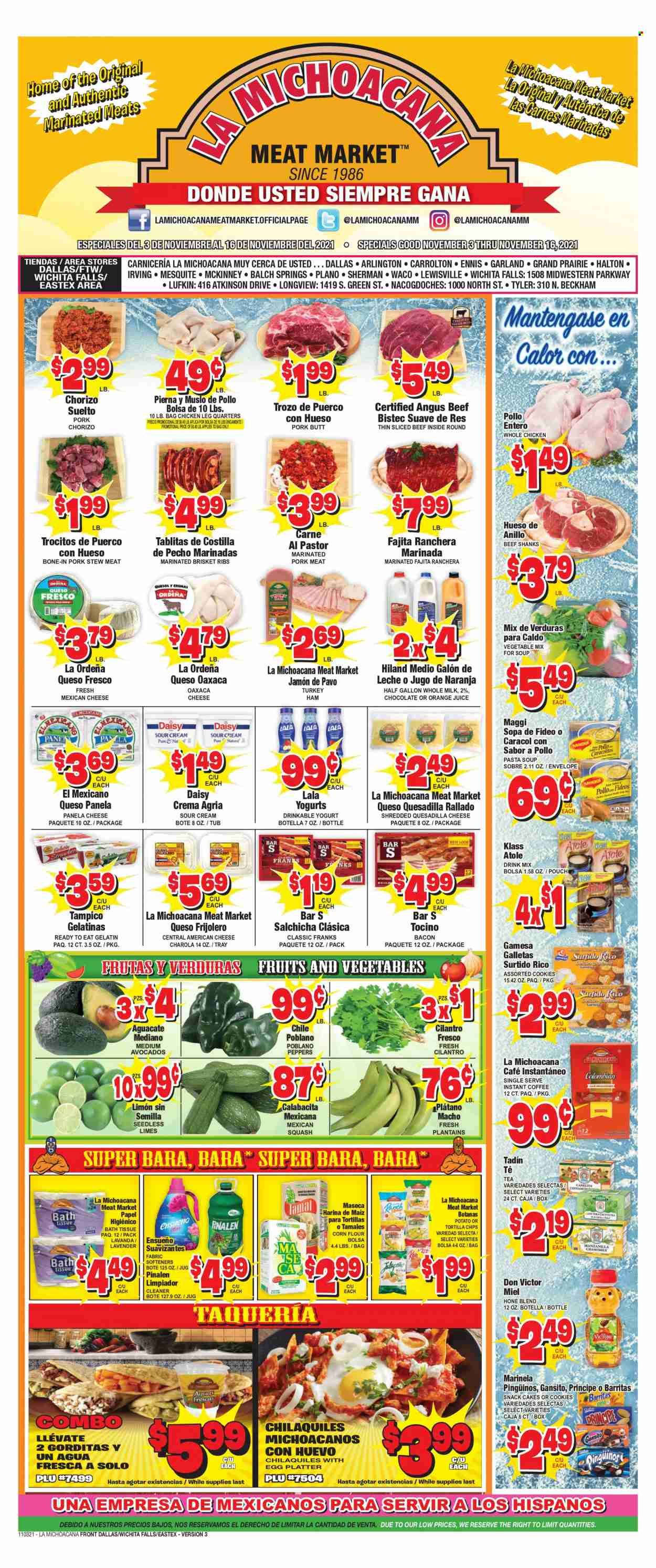 La Michoacana Meat Market (TX) Weekly Ad Flyer November 17 to November 24