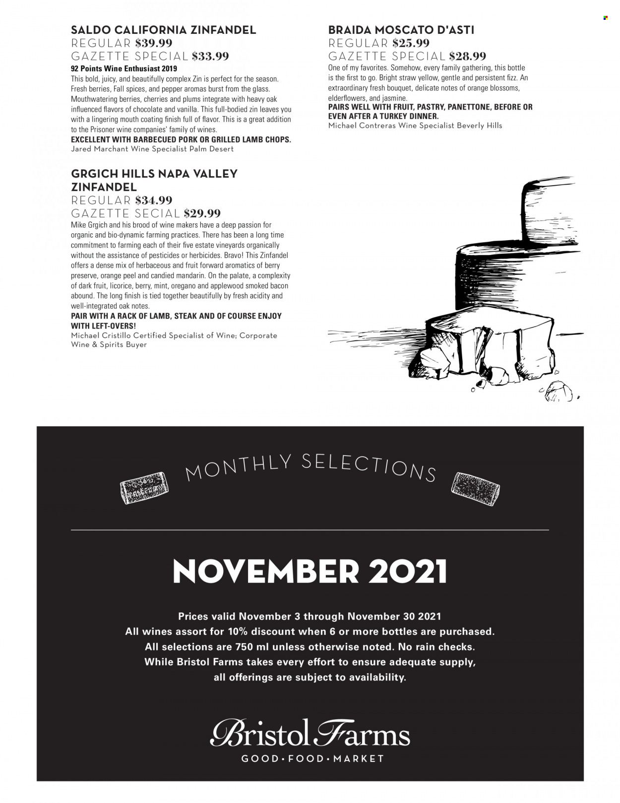 Bristol Farms (CA) Weekly Ad Flyer November 17 to November 24