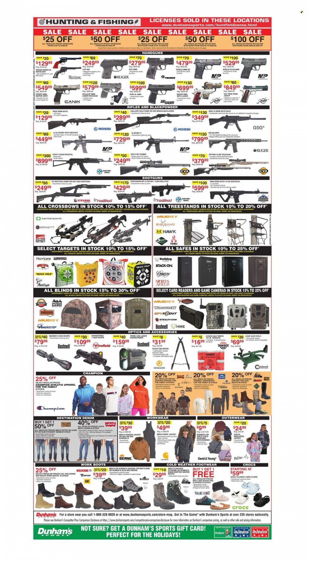 Dunham's Sports (MI, PA, WI) Weekly Ad Flyer November 17 to November 24
