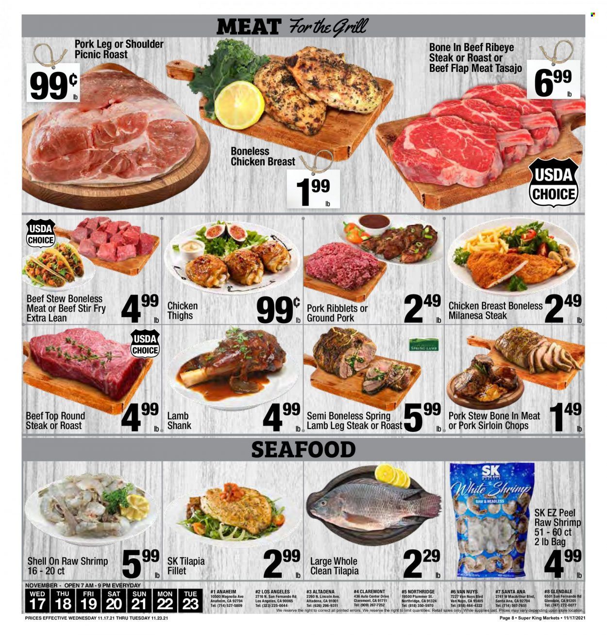 Super King Markets (CA) Weekly Ad Flyer November 17 to November 24