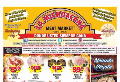La Michoacana Meat Market (TX) Weekly Ad Flyer November 17 to November 24