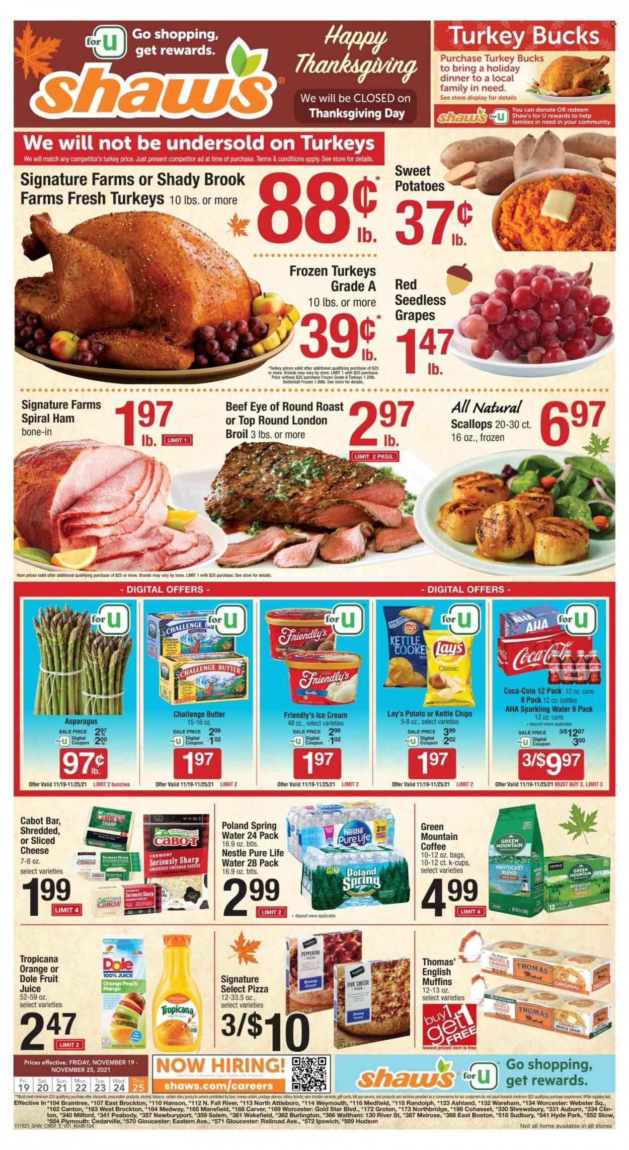 Shaw’s (MA, ME, NH, RI, VT) Weekly Ad Flyer November 18 to November 25