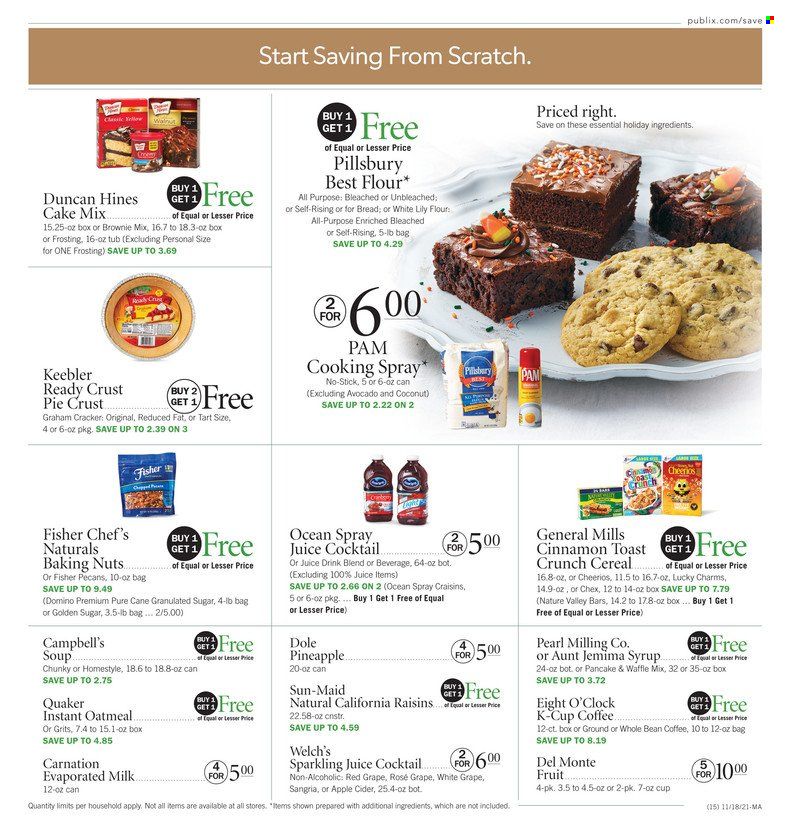 Publix (AL, FL, GA, NC, SC, TN) Weekly Ad Flyer November 18 to November 25