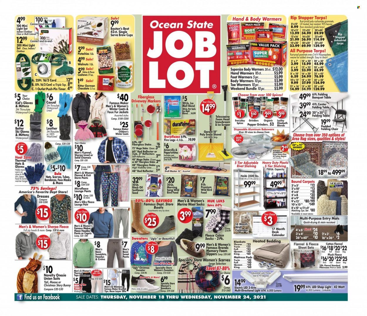 Ocean State Job Lot (CT, MA, ME, NH, NJ, NY, RI) Weekly Ad Flyer November 18 to November 25