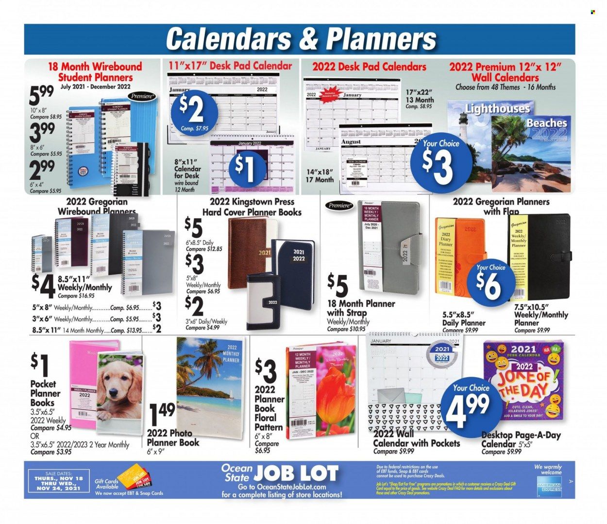 Ocean State Job Lot (CT, MA, ME, NH, NJ, NY, RI) Weekly Ad Flyer November 18 to November 25