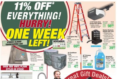 Menards Weekly Ad Flyer November 19 to November 26