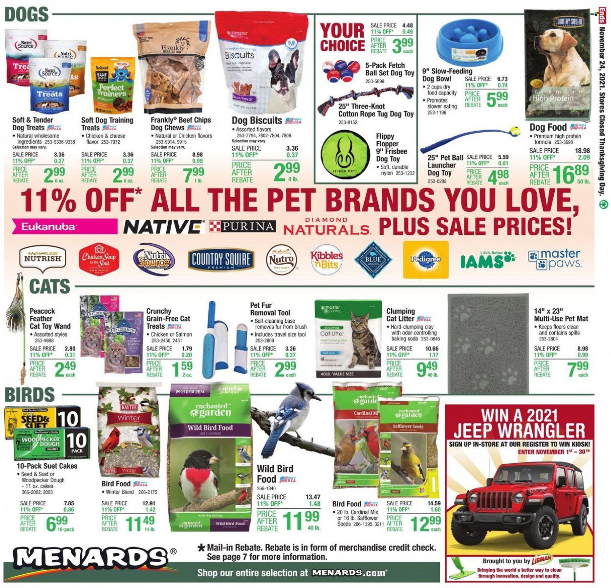 Menards Weekly Ad Flyer November 19 to November 26