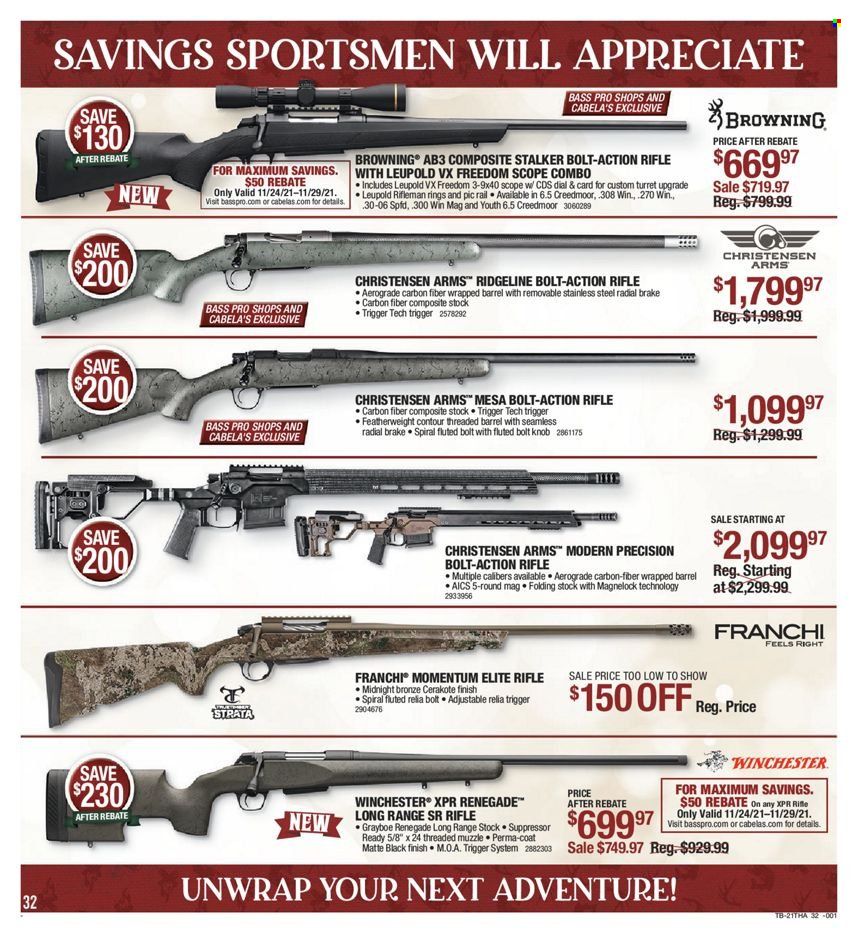 Cabela's Weekly Ad Flyer November 20 to November 27