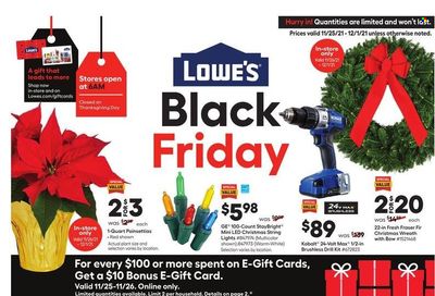 Lowe's Weekly Ad Flyer November 21 to November 28