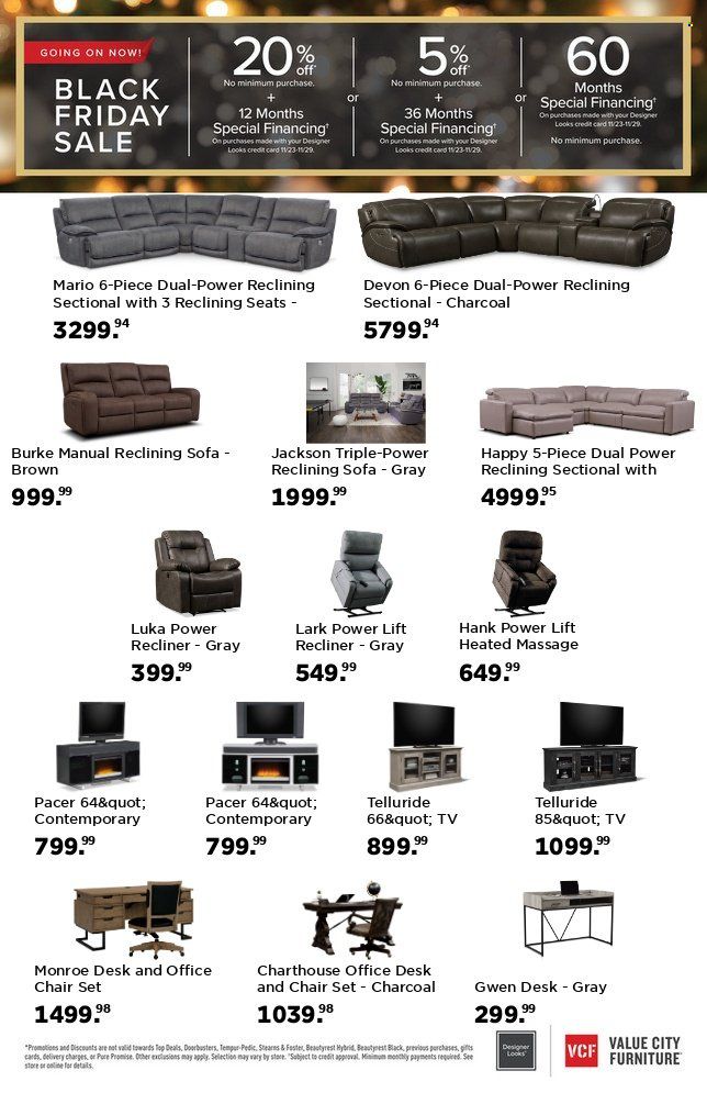 Value City Furniture (IL, IN, MD, MO, NC, NY, OH, SC, VA) Weekly Ad Flyer November 22 to November 29