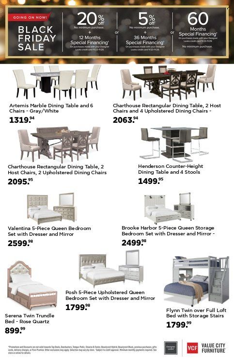 Value City Furniture (IL, IN, MD, MO, NC, NY, OH, SC, VA) Weekly Ad Flyer November 22 to November 29