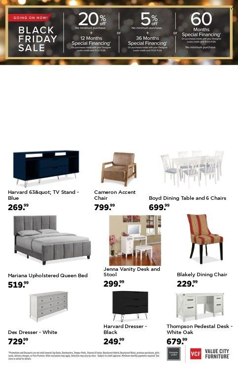 Value City Furniture (IL, IN, MD, MO, NC, NY, OH, SC, VA) Weekly Ad Flyer November 22 to November 29