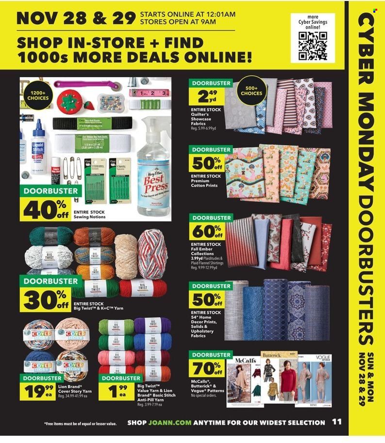 JOANN Weekly Ad Flyer November 23 to November 30