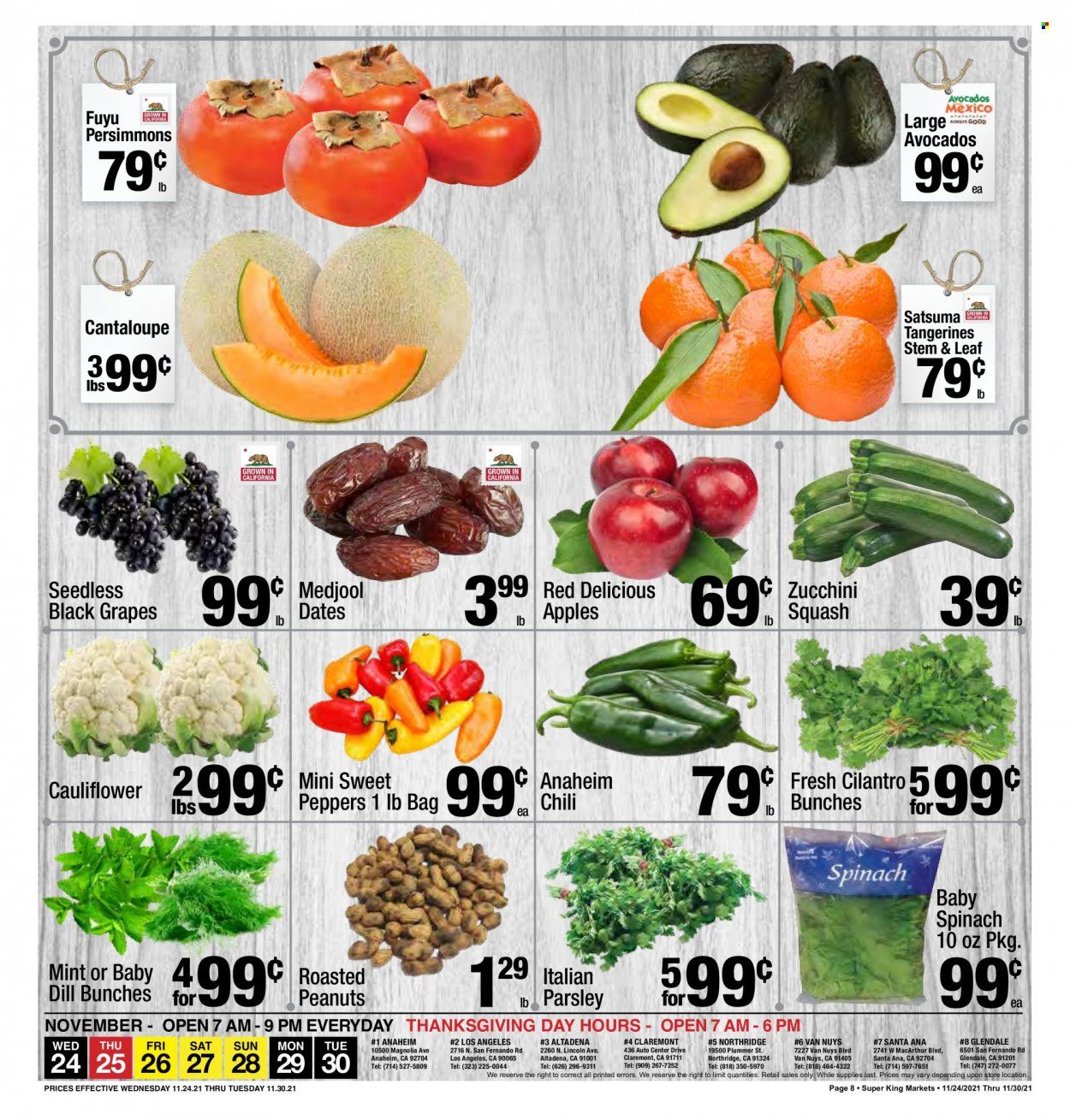 Super King Markets (CA) Weekly Ad Flyer November 24 to December 1