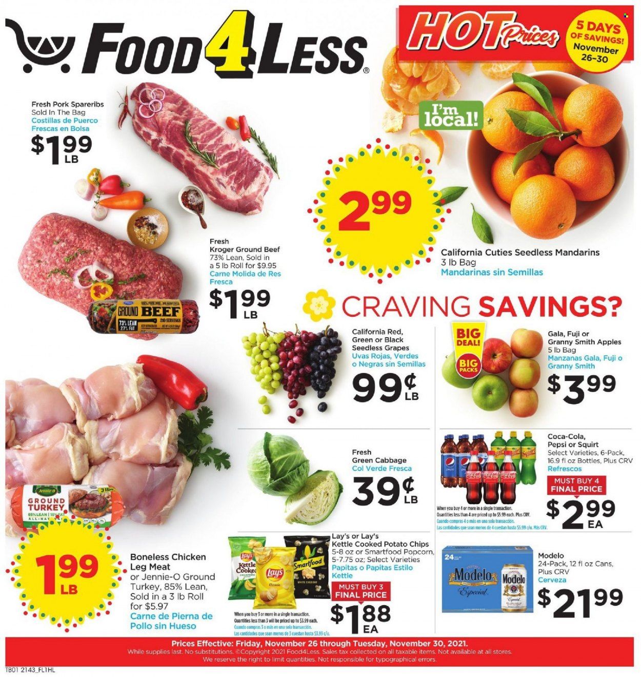 Food 4 Less (CA) Weekly Ad Flyer November 25 to December 2