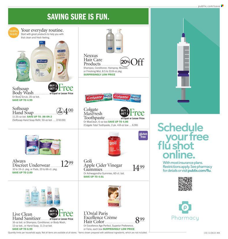Publix (AL, FL, GA, NC, SC, TN) Weekly Ad Flyer November 25 to December 2