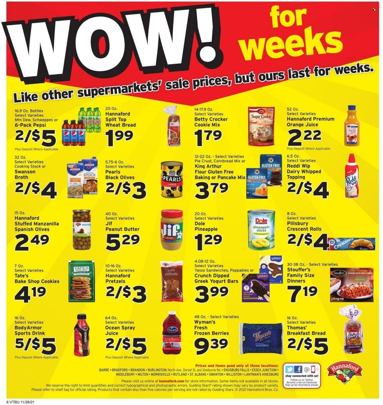 Hannaford (VT) Weekly Ad Flyer November 26 to December 3