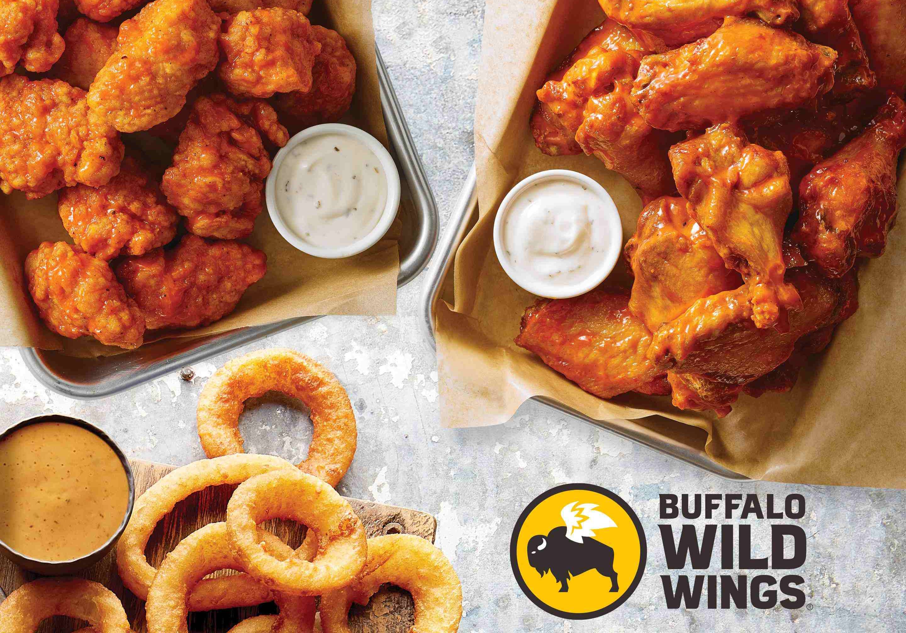 Blazin’ Rewards Members Can Get $15 Off their Next $20+ Buffalo Wild Wings Purchase for a Limited Time Blazin’ Rewards Members Can Get $15 Off their Next $20+ Buffalo Wild Wings Purchase for a Limited Time
