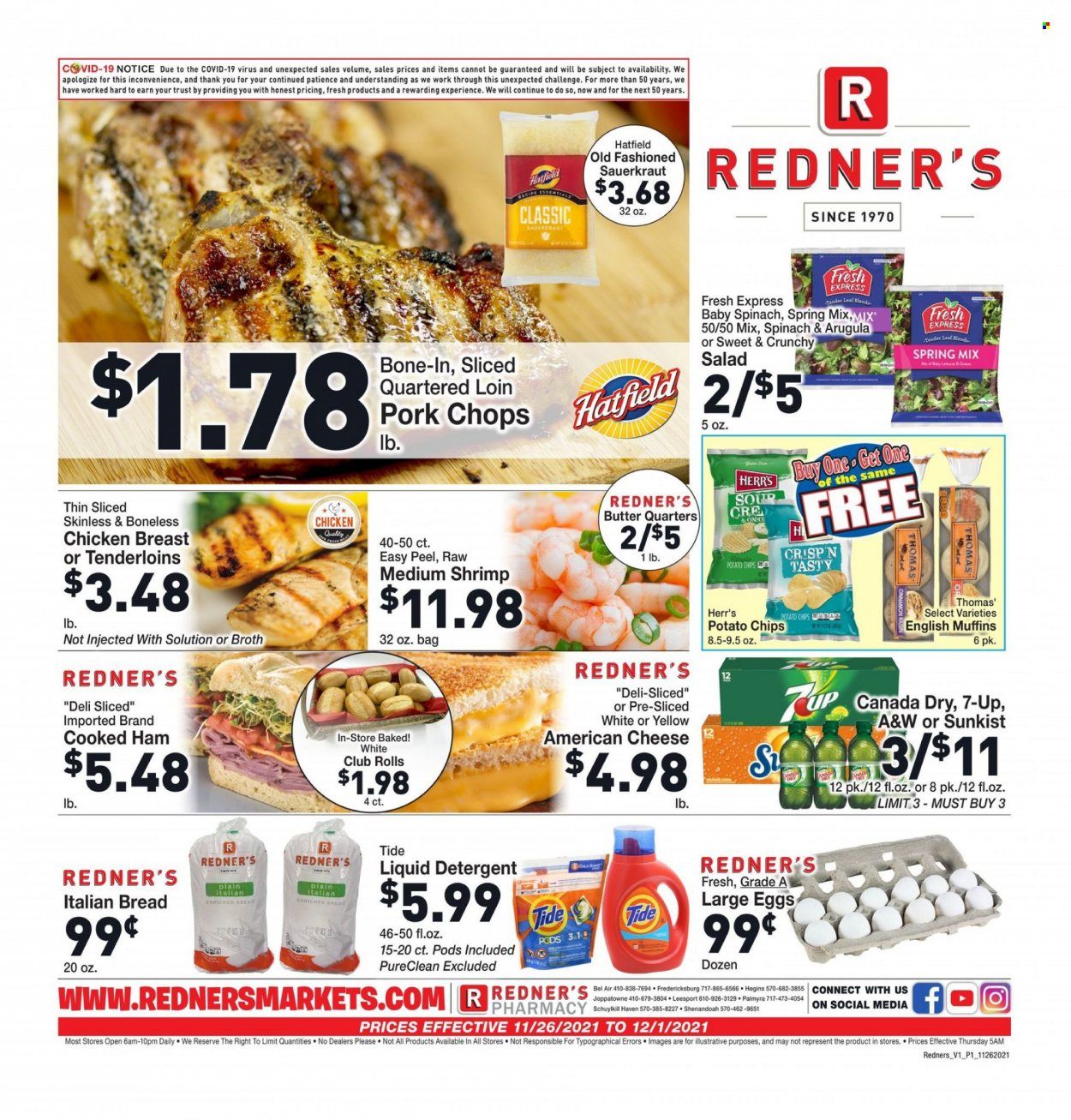 Redner's Markets (DE, MD, PA) Weekly Ad Flyer November 26 to December 3