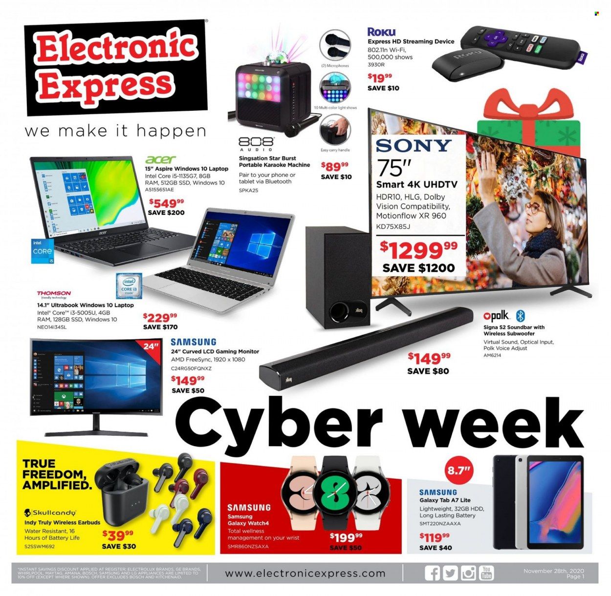 Electronic Express (AL, TN) Weekly Ad Flyer November 28 to December 5