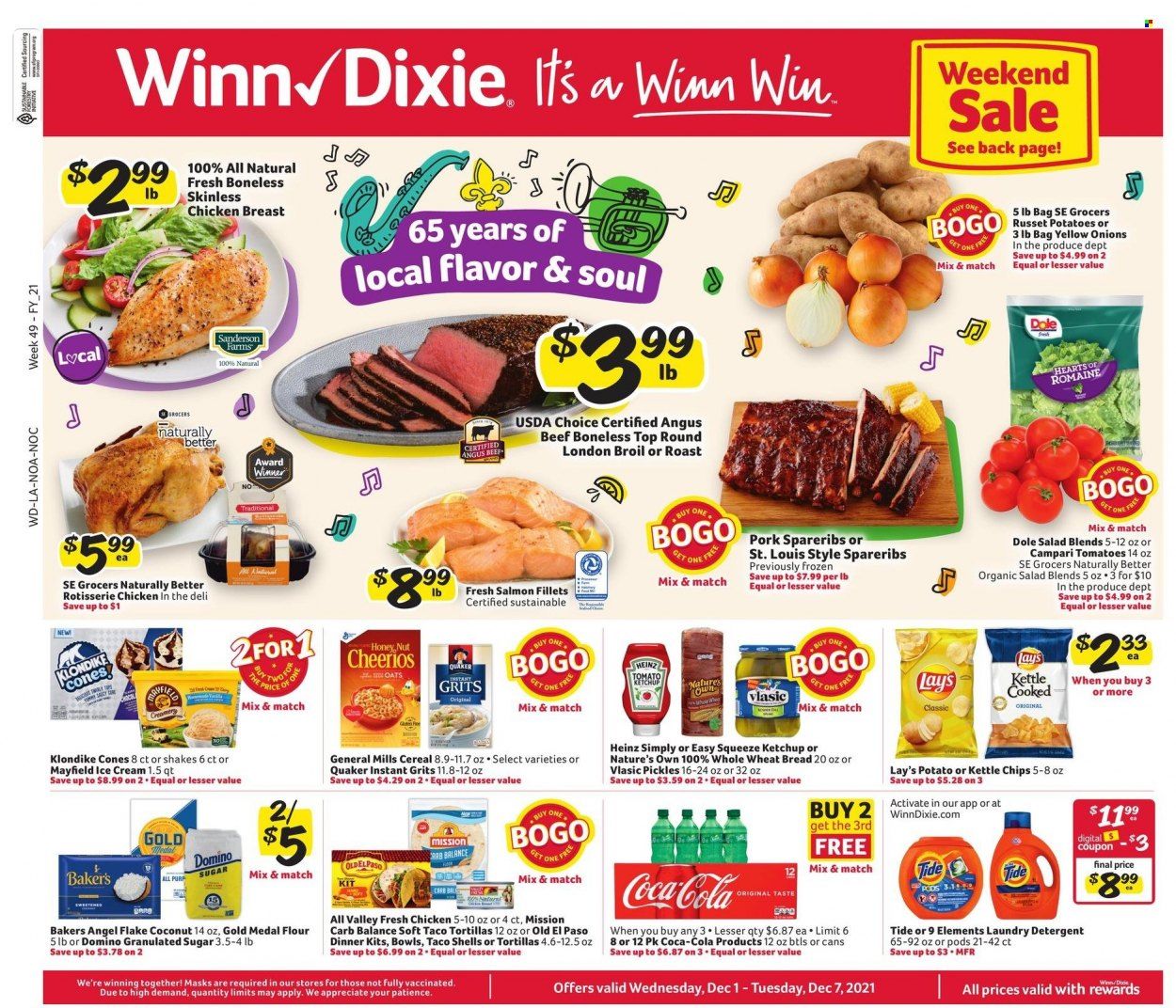 Winn Dixie (AL, FL, GA, LA) Weekly Ad Flyer November 30 to December 7