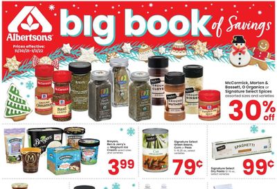 Albertsons (CA, ID, LA, MT, OR, TX, WA) Weekly Ad Flyer December 1 to December 8