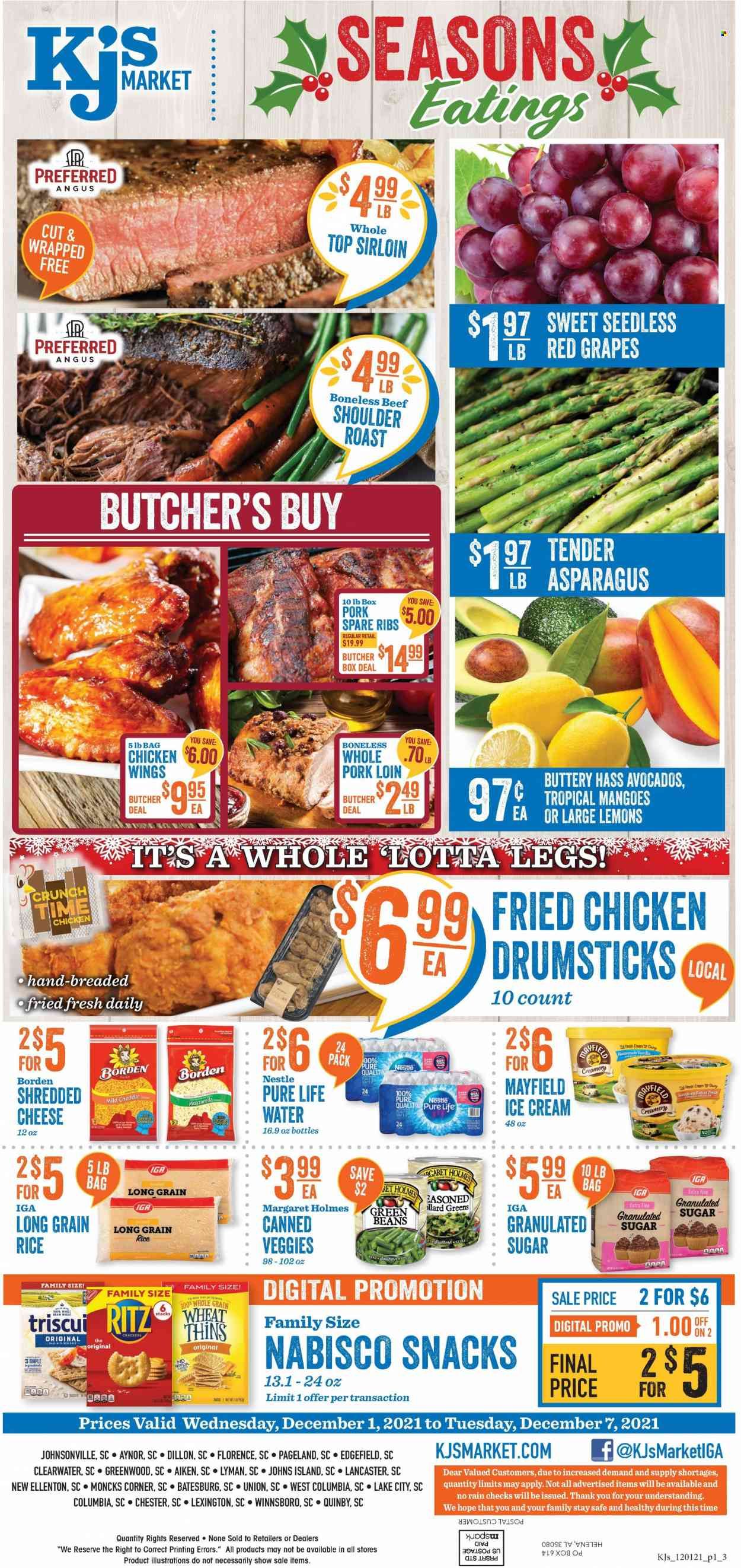 KJ´s Market (GA, SC) Weekly Ad Flyer December 1 to December 8