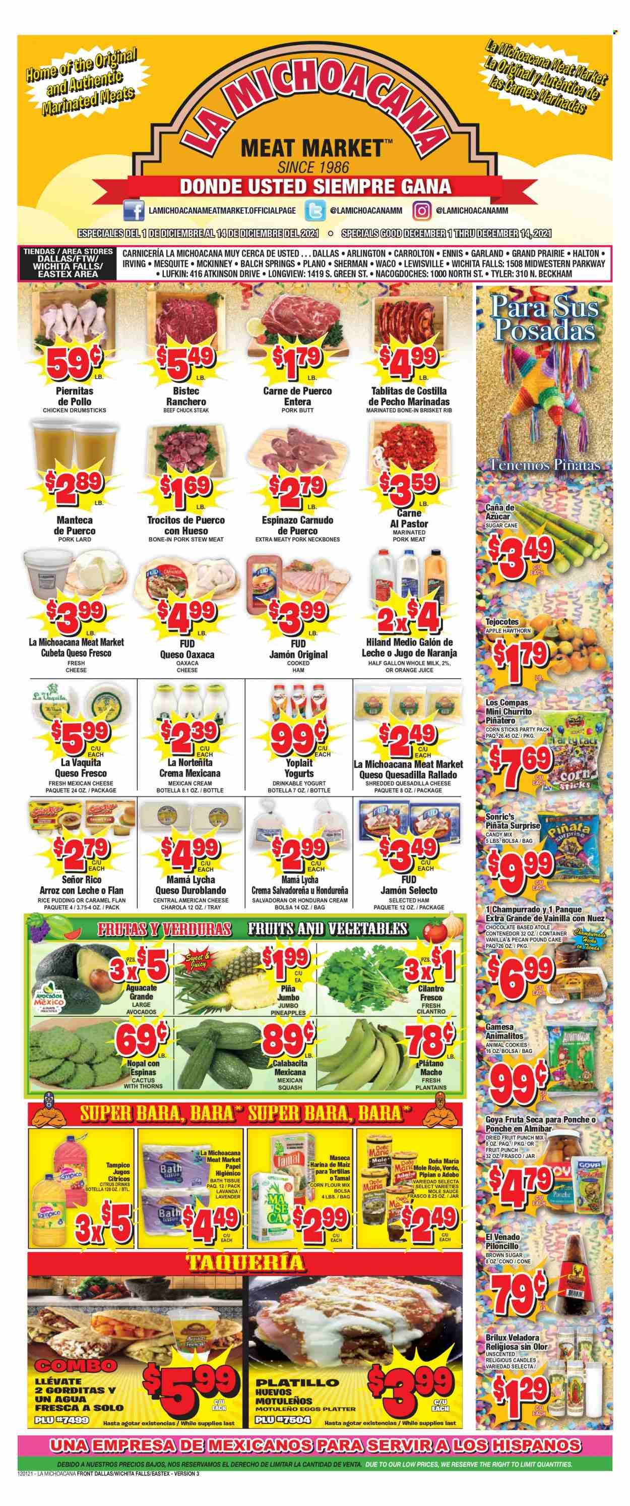 La Michoacana Meat Market (TX) Weekly Ad Flyer December 1 to December 8