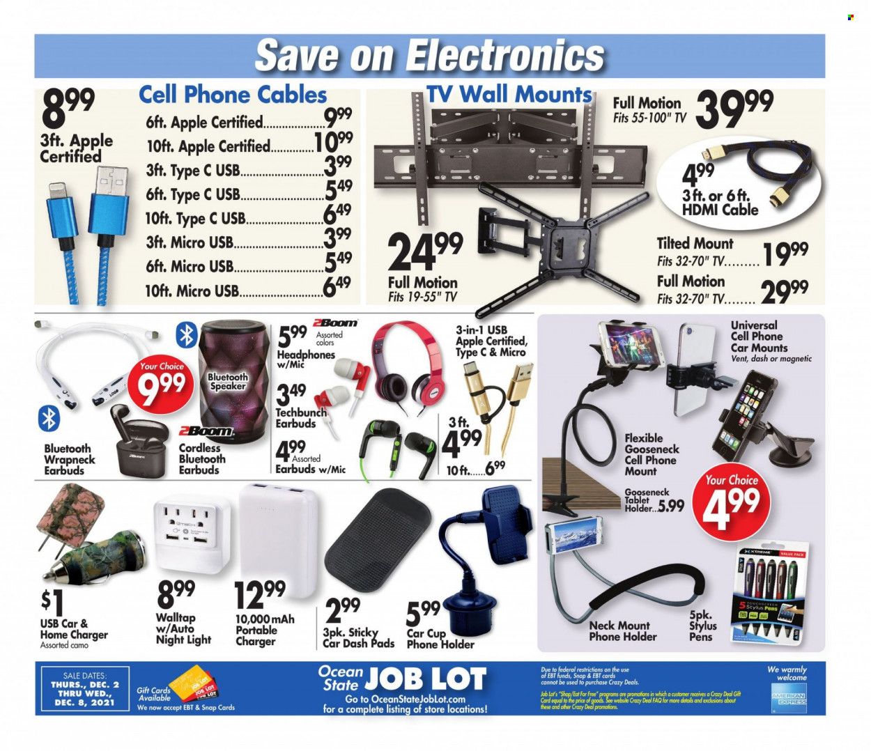 Ocean State Job Lot (CT, MA, ME, NH, NJ, NY, RI) Weekly Ad Flyer December 3 to December 10