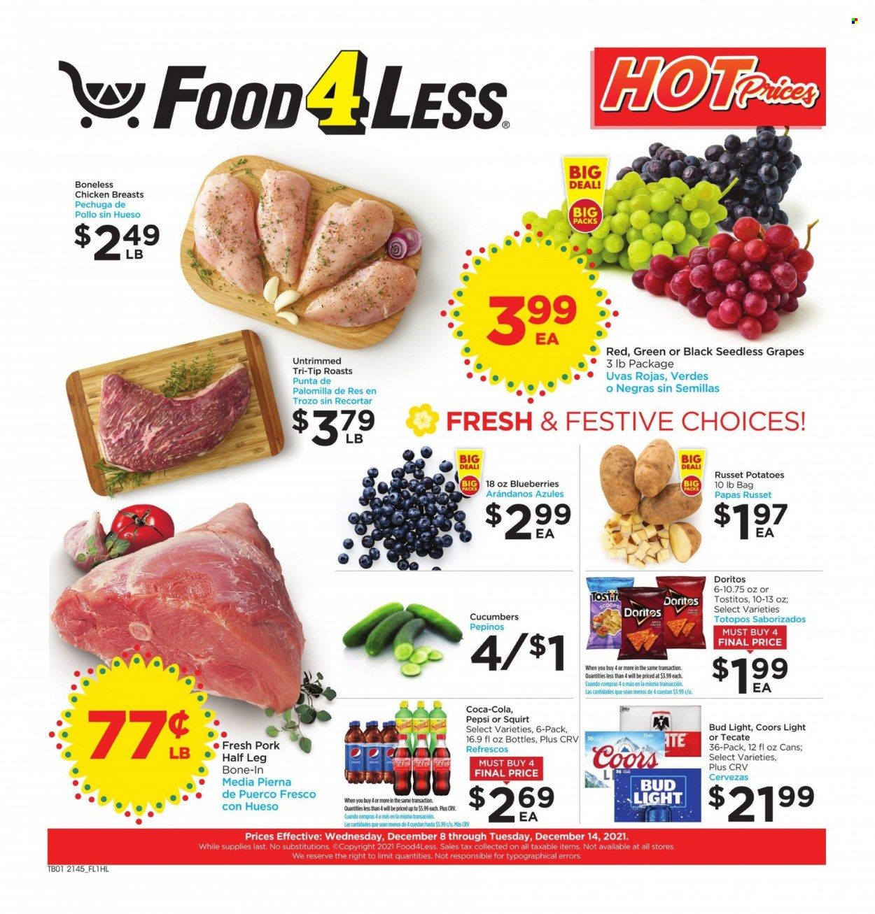 Food 4 Less (CA) Weekly Ad Flyer December 7 to December 14