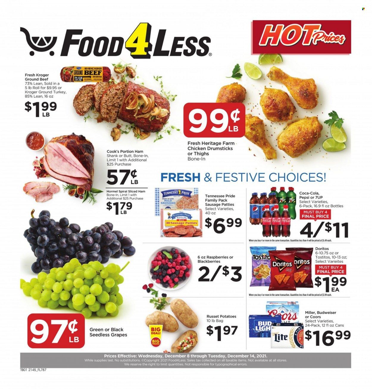 Food 4 Less (IN) Weekly Ad Flyer December 7 to December 14