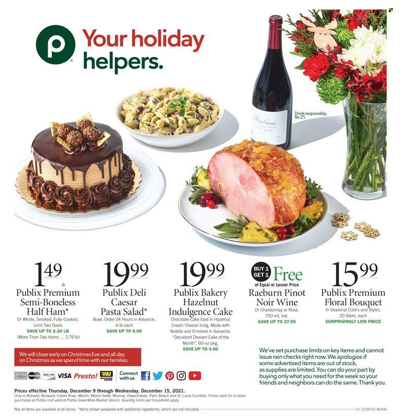 Publix (AL, FL, GA, NC, SC, TN) Weekly Ad Flyer December 9 to December 16