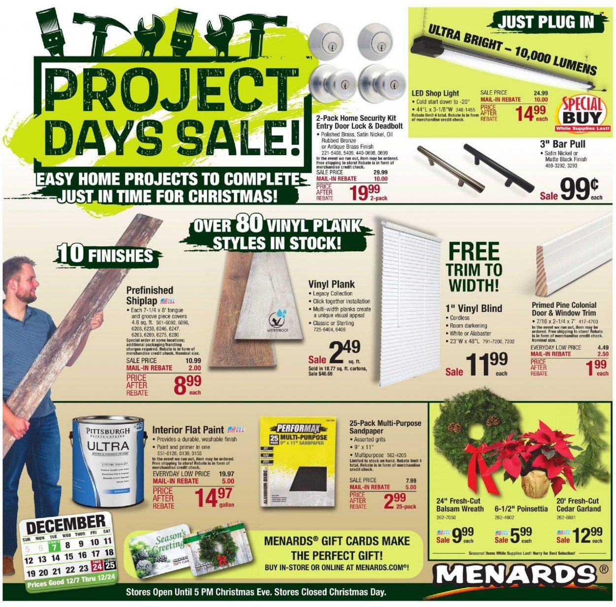 Menards Weekly Ad Flyer December 11 to December 18
