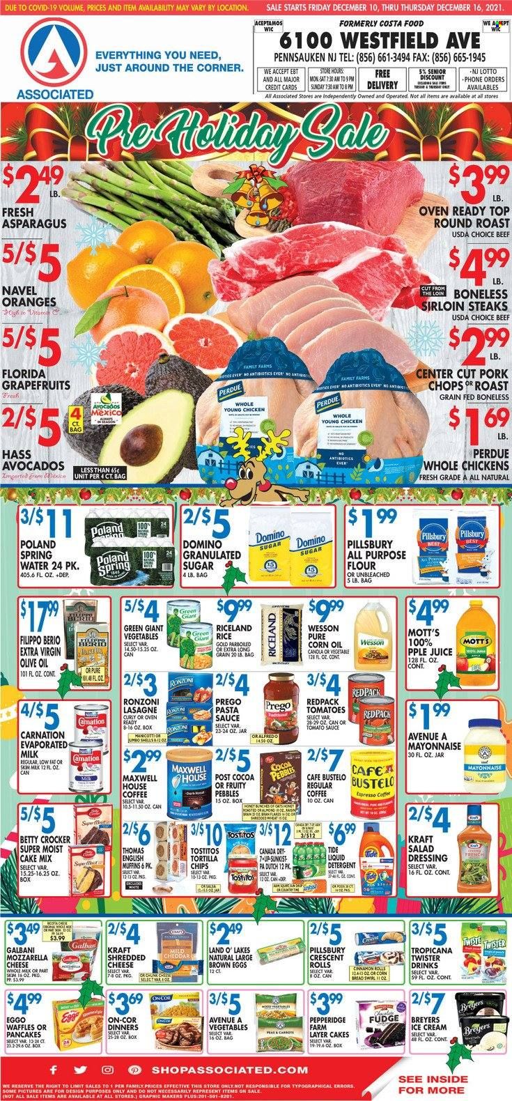 Associated Supermarkets (NY) Weekly Ad Flyer December 11 to December 18