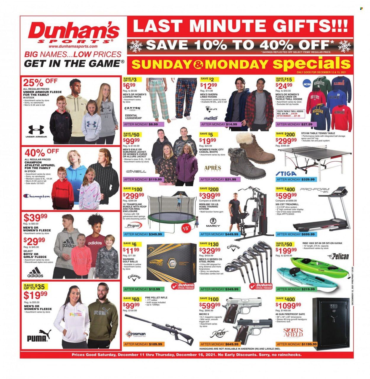Dunham's Sports (VA) Weekly Ad Flyer December 12 to December 19