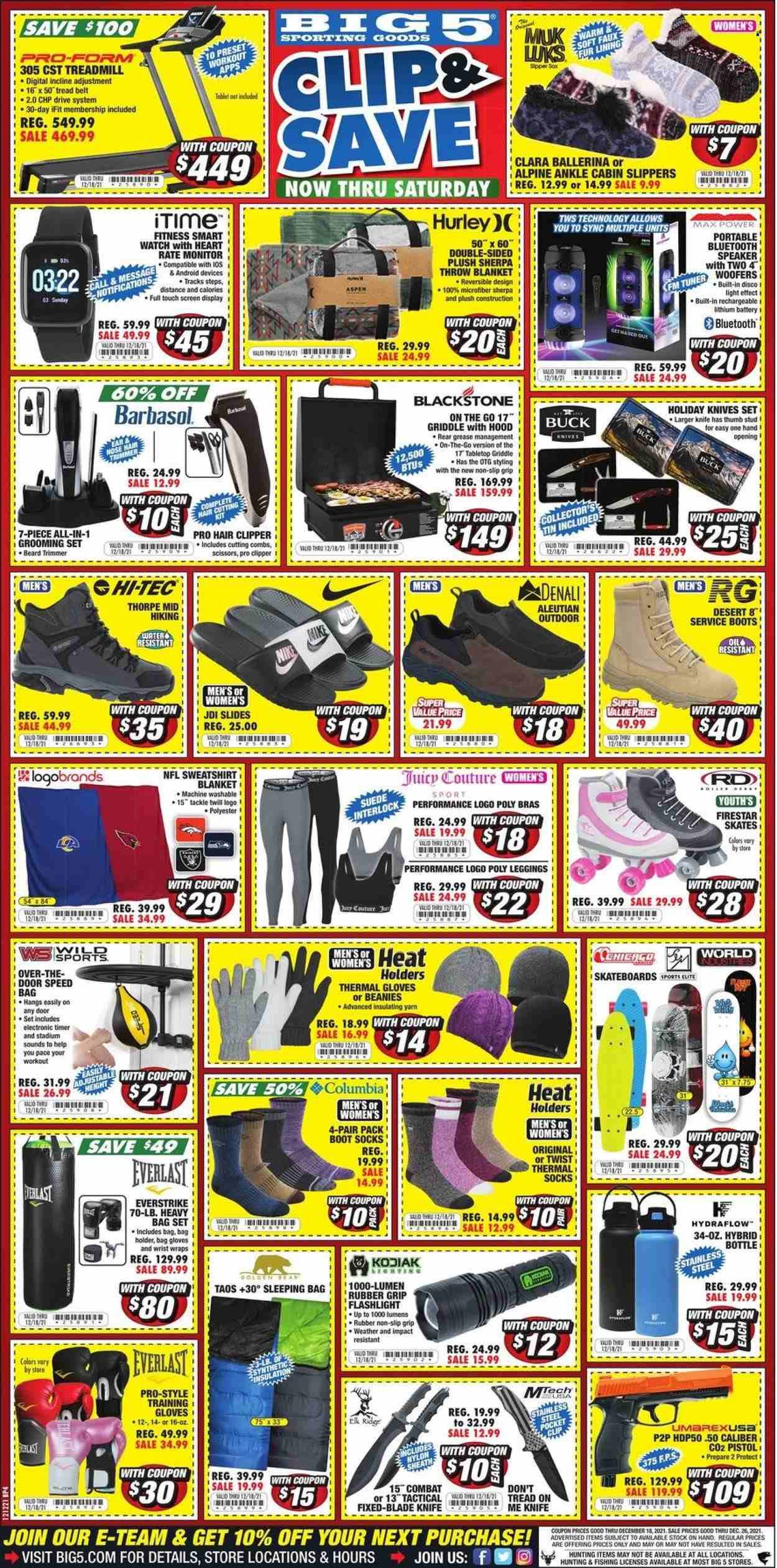 Big 5 (AZ, CA, CO, ID, NM, OR, UT, WA) Weekly Ad Flyer December 12 to December 19