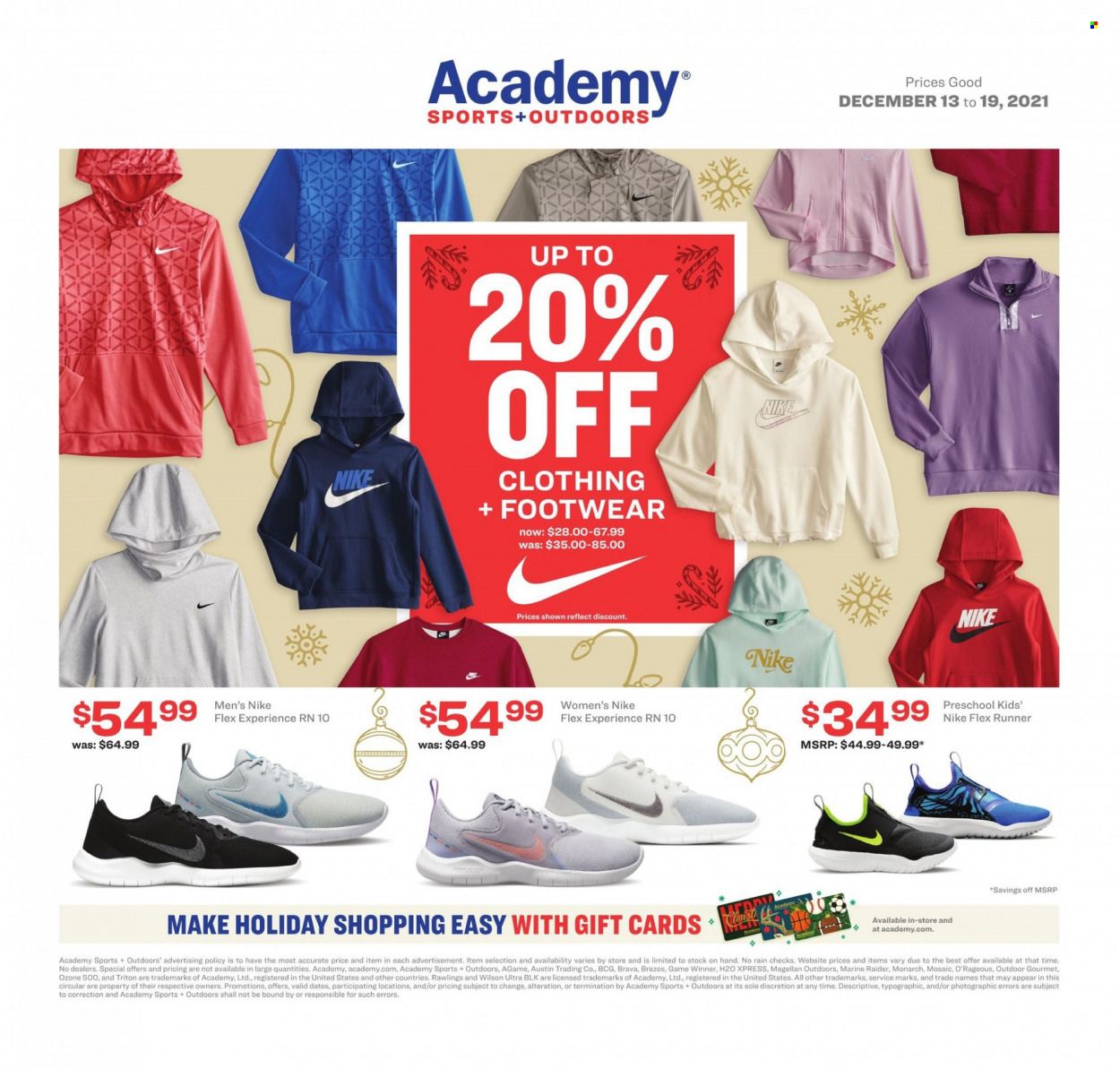 Academy Sports (AL, AR, GA, LA, MO, NC, SC, TN, TX) Weekly Ad Flyer December 12 to December 19