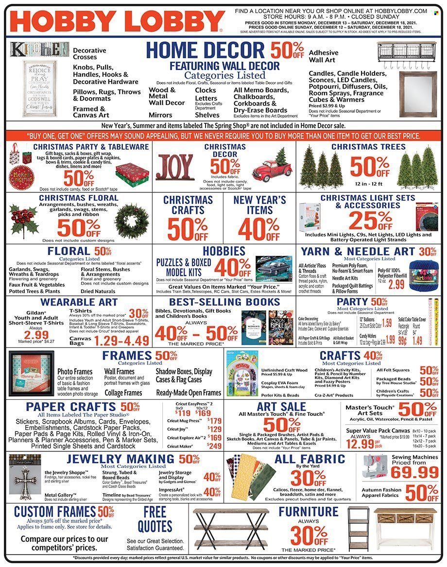 Hobby Lobby Weekly Ad Flyer December 12 to December 19