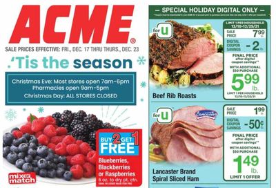 ACME (DE, NJ, NY, PA) Weekly Ad Flyer December 17 to December 24