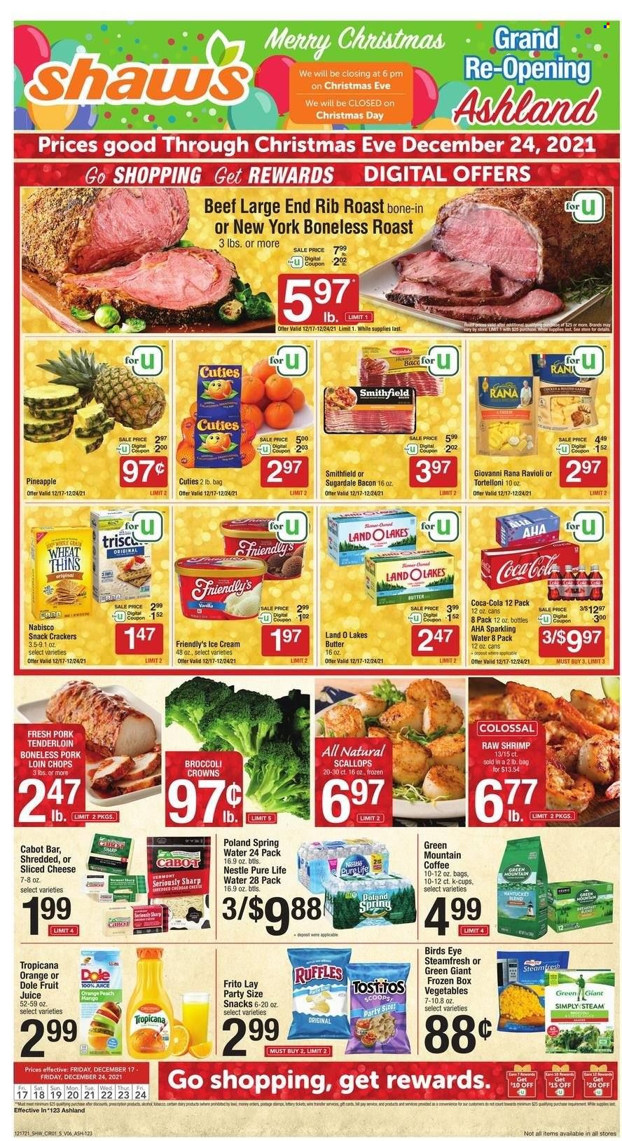 Shaw’s (MA, ME, NH, RI, VT) Weekly Ad Flyer December 17 to December 24