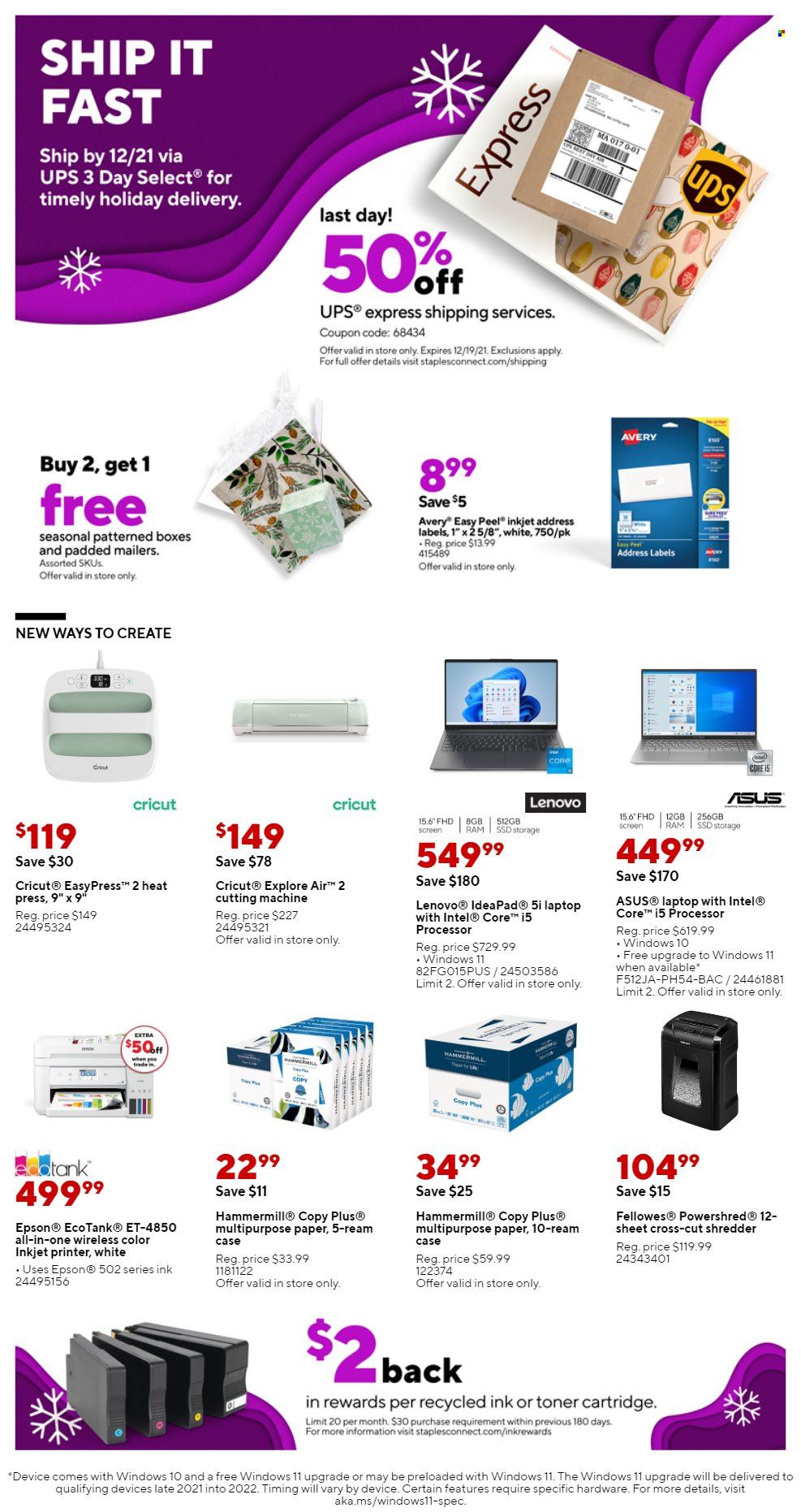 Staples Weekly Ad Flyer December 17 to December 24