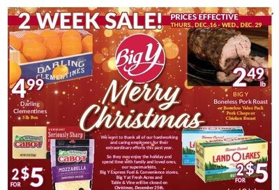 Big Y (MA) Weekly Ad Flyer December 17 to December 24